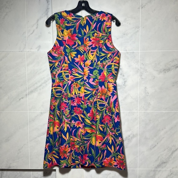 Never worn J. Crew Multi-Color Floral Canvas Dress size 8 - Picture 5 of 16